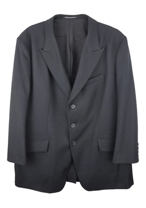Yohji Yamamoto three-button wool blazer - Black