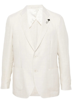 Lardini basket-weave single-breasted blazer - Neutrals