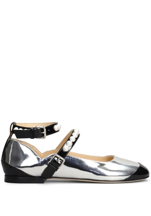 MACH & MACH panelled-design ballet flats - Silver