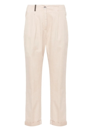Peserico cropped tapered trousers - Neutrals