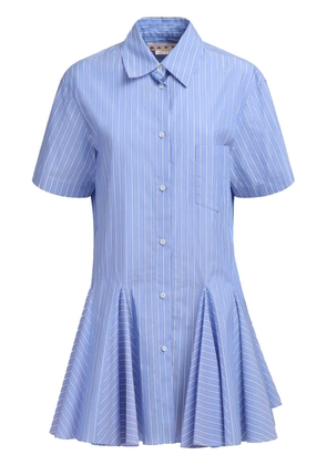 Marni striped shirt mini dress - Blue