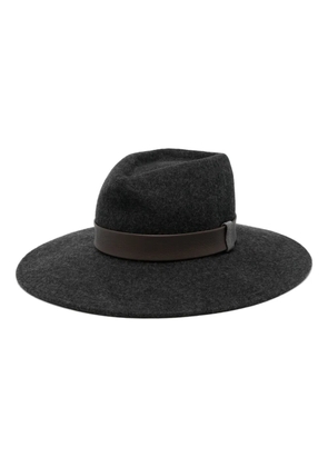 Peserico wool felted fedora hat - Grey
