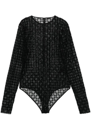 Givenchy logo-flocked body - Black