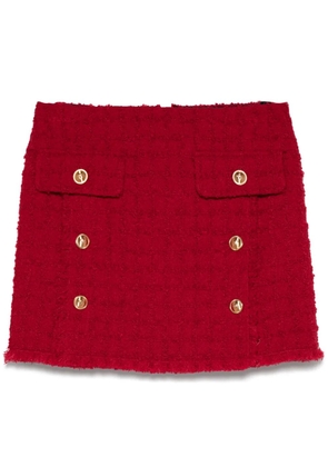 Versace Heritage tweed mini skirt - Red