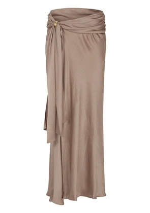 Blumarine ring-detail maxi skirt - Neutrals