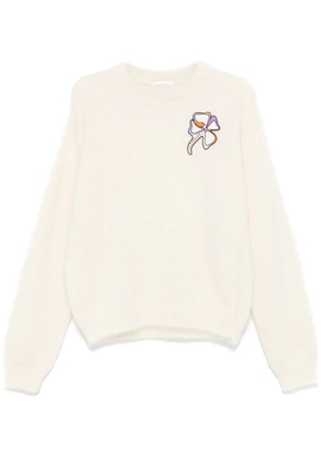 Lanvin clover-patch sweater - White