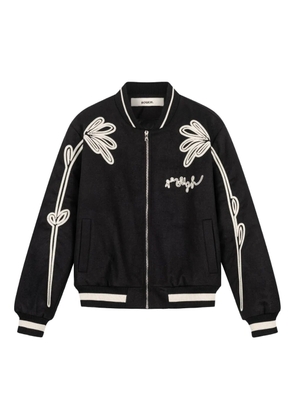 ROUGH. Floral Varsity jacket - Black