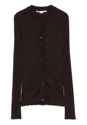 Stella McCartney fine-ribbed cardigan - Brown