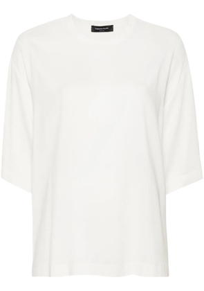 Fabiana Filippi chiffon-crepe T-shirt - White