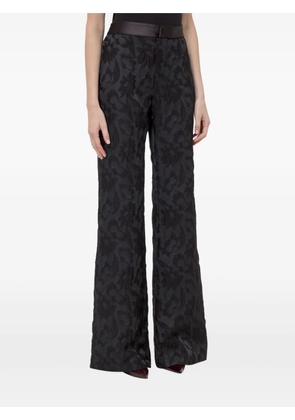 Alexis jacquard flared trousers - Black