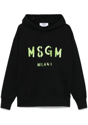 MSGM logo-print hoodie - Black