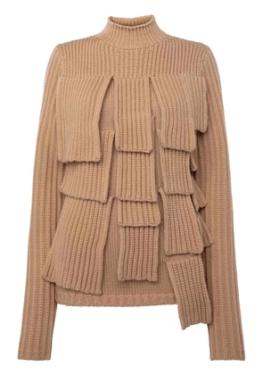JW Anderson panelled ribbed jumper - Neutrals