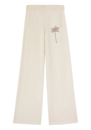Palm Angels palm tree knitted trousers - Neutrals