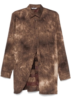 CHIAHUNG SU tie-dye shirt - Brown