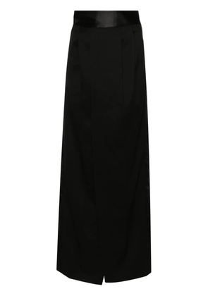 MM6 Maison Margiela pleat-detailing maxi skirt - Black