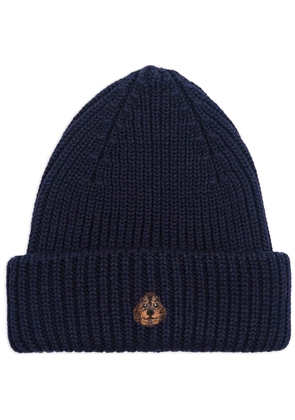 PELO FOUNDATION dog-appliqué beanie - Blue
