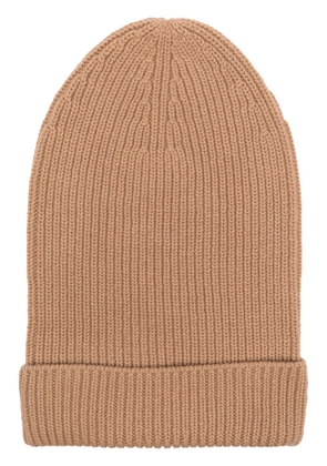 Fabiana Filippi ribbed beanie - Brown