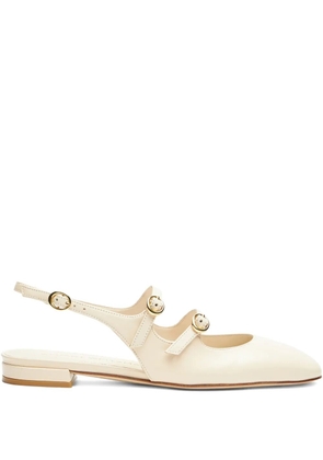 Stuart Weitzman slingback buckle flats - Neutrals