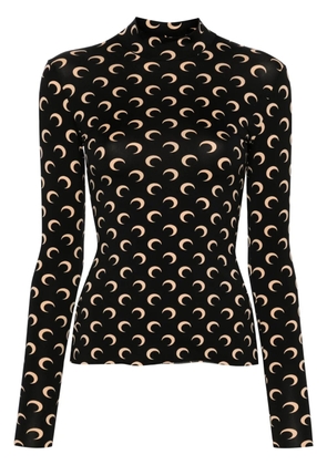 Marine Serre Crescent Moon top - Black