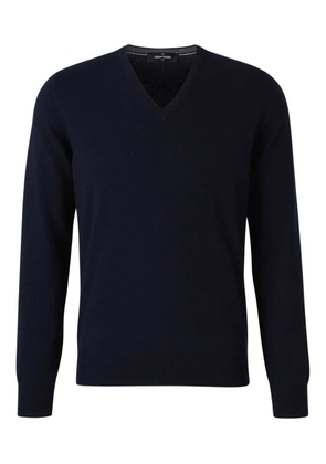 Gran Sasso V-neck ribbed-hem sweater - Blue