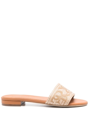 Ermanno Scervino logo-jacquard sandals - Neutrals