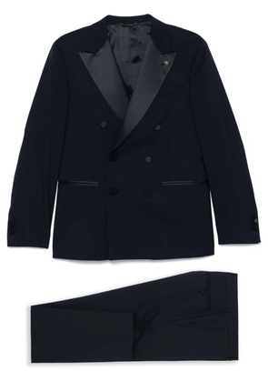 Manuel Ritz satin-trim suit - Blue