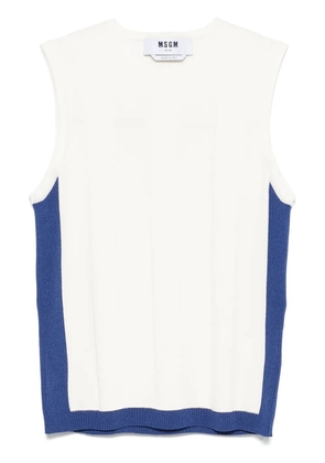 MSGM ribbed-knit tank top - Neutrals