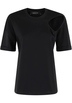 Federica Tosi cut-out jersey T-shirt - Black