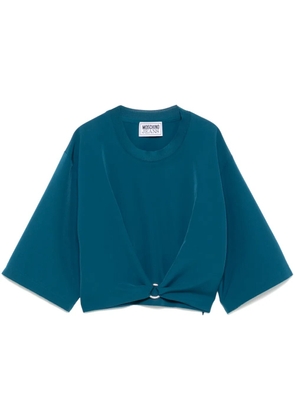 MOSCHINO JEANS ring-embellished T-shirt - Blue