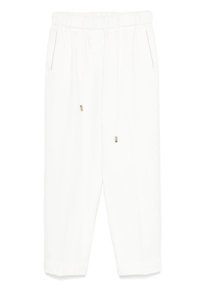 Peserico beaded trim-detail trousers - White