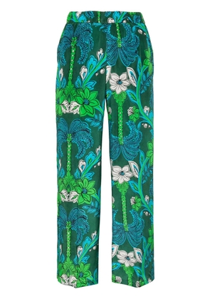 P.A.R.O.S.H. Stelo floral-print trousers - Green