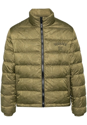 Versace Barocco-print padded jacket - Green