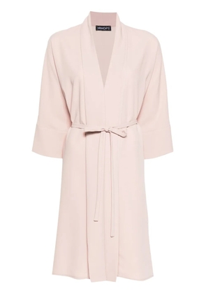 DRHOPE crepe belted coat - Pink