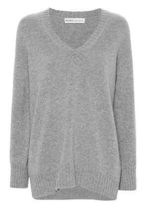 MODES GARMENTS V-neck fine-knit jumper - Grey