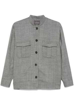 Lorena Antoniazzi band-collar jacket - Grey