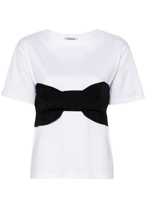 Parlor oversize-bow T-shirt - White