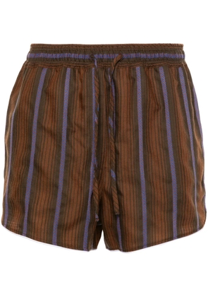 Wales Bonner Life wool shorts - Brown