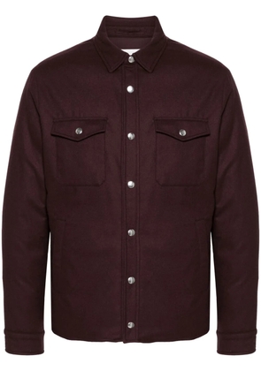 Eleventy padded shirt jacket - Purple