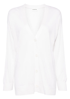 P.A.R.O.S.H. V-neck rib-trim cardigan - White