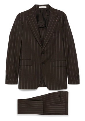 Tagliatore striped suit - Brown