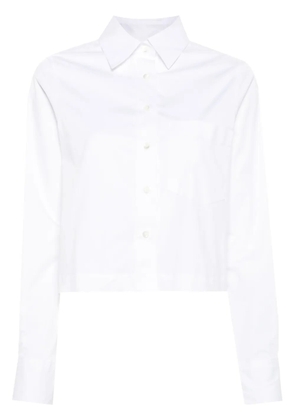 Closed cropped shirt - White