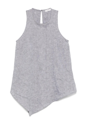 Peserico linen asymmetrical top - Grey