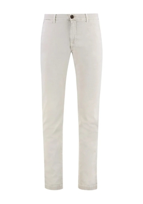 Moorer logo-patch trousers - Neutrals