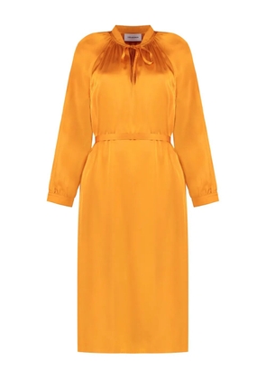 Yves Salomon satin midi dress - Orange