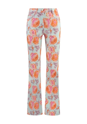 St. John floral-printed flared trousers - Orange
