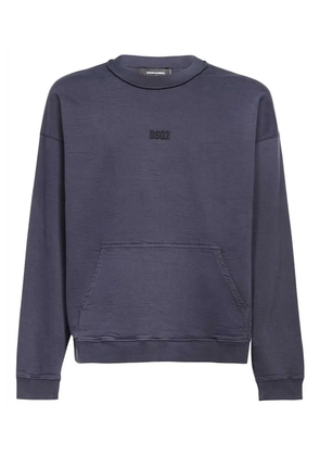 DSQUARED2 logo-rubberised sweatshirt - Blue