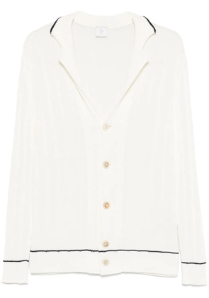 Eleventy ribbed-knit cardigan - White