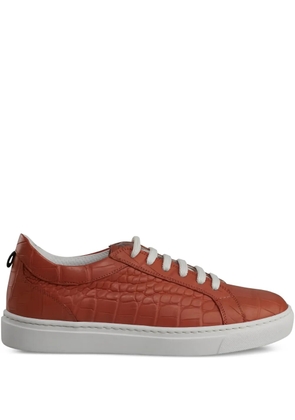 Kiton leather sneakers - Orange