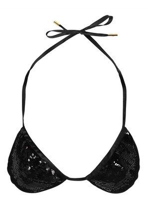 TOM FORD sequin-embellished triangle bikini top - Black
