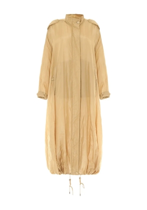 Alberta Ferretti drawstring-detail coat - Yellow